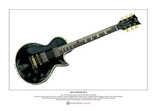 Listing image for James Hetfield's ESP JH-3 guitar Limited Edition Fine Art Print A3 size