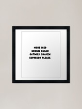 Listing image for Brown Sugar Oatmilk Iced Shaken Esp Framed Wall Art Poster Canvas Print Picture