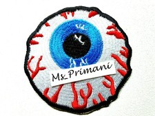 Listing image for Embroidered Eyeball Iron On Patch Sew On Badge Clothes Jeans Eye 6.7cm dia appro