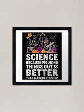 Listing image for Colorful Science Lab Quote T-Shirt Framed Wall Art Poster Canvas Print Picture