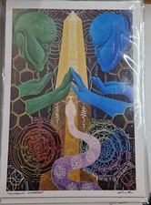 Listing image for PSYCHIC ART PRINT, "KUNDALINI CONNECTION" SPIRITUAL ART