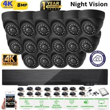 Listing image for CCTV Camera Outdoor Home Security System Wired 8MP 4K DVR CCTV Kit Remote View