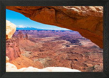 Listing image for Canyon View Through Arch Outside Mo Framed Wall Art Poster Canvas Print Picture